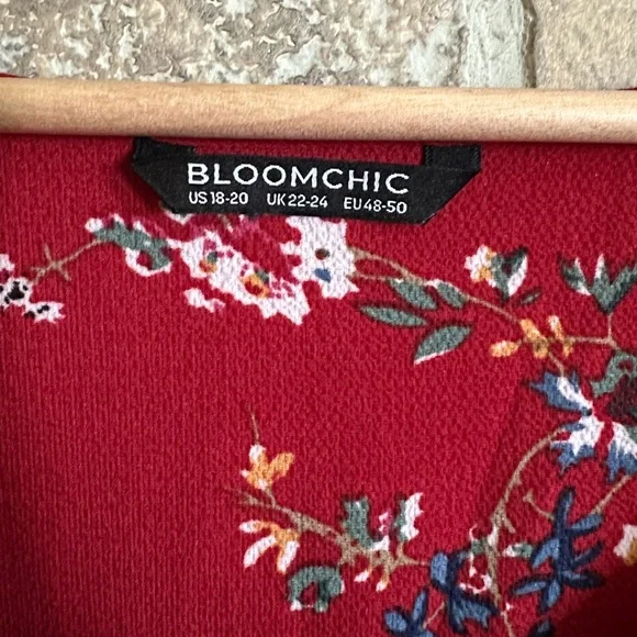 BloomChic Red Floral Blouse - Picture 3 of 5